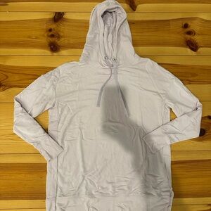 Athleta light pink super soft light weight long hooded sweatshirt size large